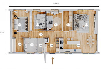 Maison 100 m² en bois kit RE2020 avec permis de construire ROUEN V25_A4_Mix