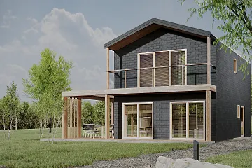 Maison 97 m² en bois kit RE2020 avec permis de construire TARBES V5_A2