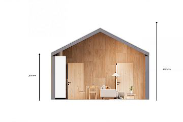 Maison34 m² en bois kit RE2020 avec permis de construire REIMS V10_A1