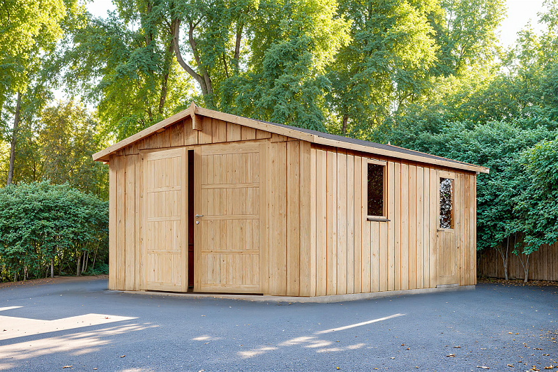 Garage ossature bois BRION G1.1, 22m2, 78mm, pas cher