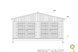 Garage ossature bois BROU G2, 6x6 m