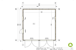 Garage ossature bois BROU G2, 6x6 m