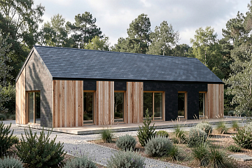 Maison 62 m² en bois kit RE2020 avec permis de construire CABOURG   V24.1_A2_Mix
