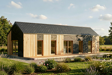 Maison 62 m² en bois kit RE2020 avec permis de construire CABOURG   V24.1_A2_Mix