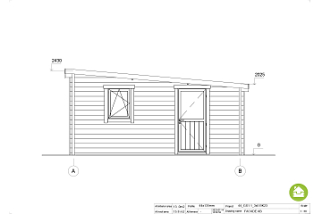 Garage en bois, le toit monopente VERNE GS1.1