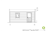 Garage en bois AVIRON GS3, 15-24m2, 44mm, pas cher1, façade1
