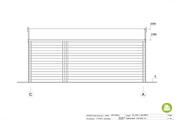 Garage en bois avec véranda LAVAL GS4.1
