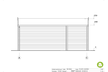 Garage en bois avec véranda LAVAL GS4.1