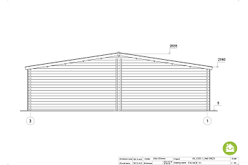 Garage double bois avec véranda RIMONT GS5.1