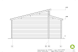Garage double bois BRESSE GS7.1, 46m2, 44mm, pas cher, façade4