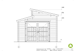 Garage en bois FRIZON GS8, 24m2, 44mm, prix, façade1