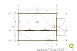 Garage en bois FRIZON GS8, 24m2, 44mm, prix, plan de RDC