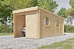 Garage en bois, le toit monopente ARMONT GS1, 15-24 m2, 44 mm, acheter