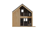 Maison 58 m² en bois kit RE2020 avec permis de construire METZ V11.1_A1