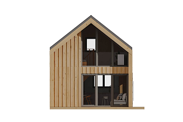 Maison 58 m² en bois kit RE2020 avec permis de construire METZ V11.1_A1