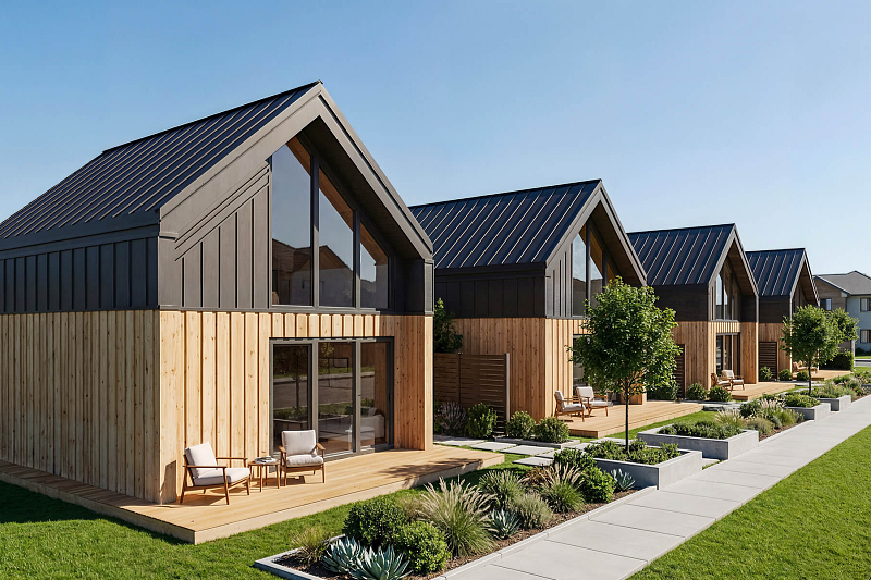 Maison 58 m² en bois kit RE2020 avec permis de construire SORBON V11.1_A1_Mix2_ROI