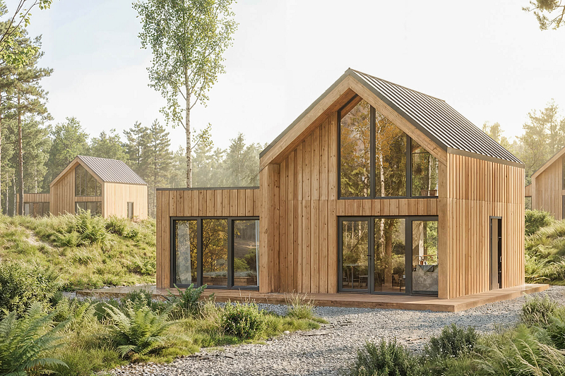 Maison 68 m² en bois kit RE2020 avec permis de construire MIREVAL V11_A1