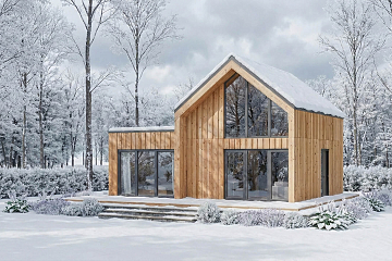 Maison 68 m² en bois kit RE2020 avec permis de construire MIREVAL V11_A1