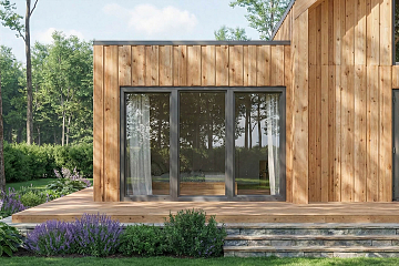 Maison 68 m² en bois kit RE2020 avec permis de construire MIREVAL V11_A1