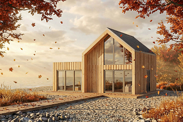 Maison 68 m² en bois kit RE2020 avec permis de construire MIREVAL V11_A1