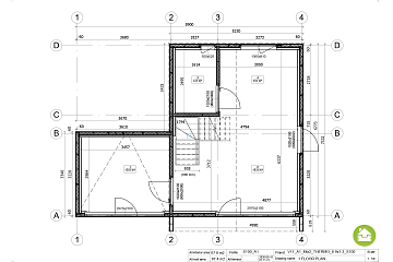 Maison 68 m² en bois kit RE2020 avec permis de construire LAURAC V11_A1_Mix2
