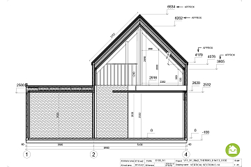 Maison 68 m² en bois kit RE2020 avec permis de construire LAURAC V11_A1_Mix2