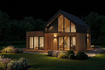 Maison 68 m² en bois kit RE2020 avec permis de construire LAURAC V11_A1_Mix2