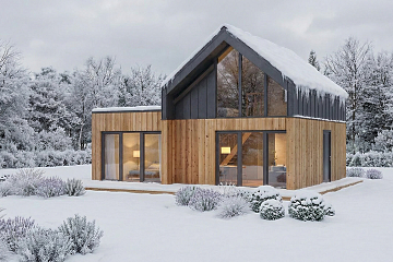 Maison 68 m² en bois kit RE2020 avec permis de construire LAURAC V11_A1_Mix2