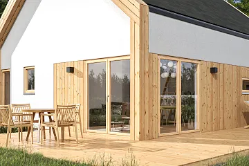 Maison 70 m² en bois kit RE2020 avec permis de construire BASSOU V12_A3