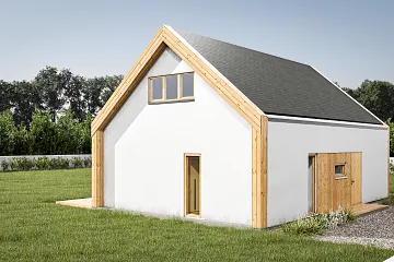 Maison 70 m² en bois kit RE2020 avec permis de construire BASSOU V12_A3
