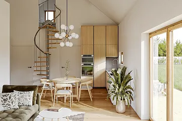 Maison 70 m² en bois kit RE2020 avec permis de construire BASSOU V12_A3