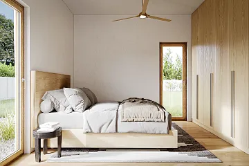 Maison 70 m² en bois kit RE2020 avec permis de construire BASSOU V12_A3