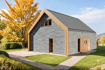 Maison 70 m² en bois kit RE2020 avec permis de construire SULLY V12_A4_Mix