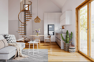 Maison 70 m² en bois kit RE2020 avec permis de construire NOLAY V12_A2