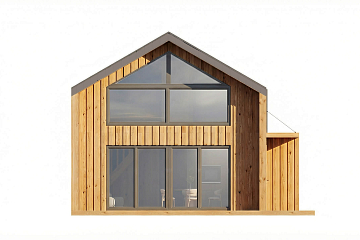 Maison 98 m² en bois kit RE2020 avec permis de construire LORGUES V13_A1_Mix2