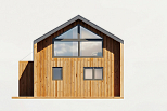 Maison 58 m² en bois kit RE2020 avec permis de construire LORGUES V13_A1_Mix2