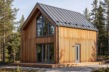 Maison 58 m² en bois kit RE2020 avec permis de construire COLMAR V14.1_A1