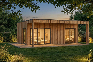 Maison 34 m² en bois isolé RE2020 avec permis de construire LURS V15.1_A1