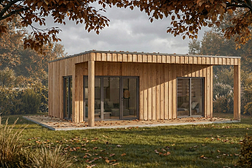 Maison 34 m² en bois isolé RE2020 avec permis de construire LURS V15.1_A1
