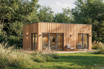 Maison 34 m² en bois isolé RE2020 avec permis de construire SISTERON V15_A1