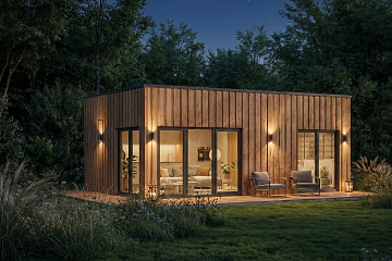 Maison 34 m² en bois isolé RE2020 avec permis de construire SISTERON V15_A1