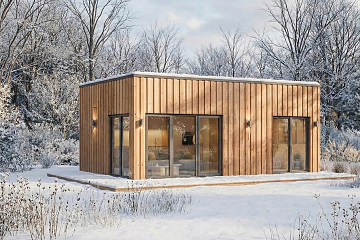 Maison 34 m² en bois isolé RE2020 avec permis de construire SISTERON V15_A1