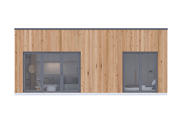 Maison 34 m² en bois isolé RE2020 avec permis de construire SISTERON V15_A1