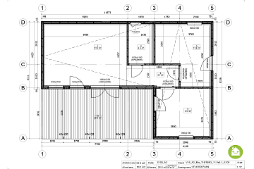 Maison 59 m² ossature bois résidentielle LIBORNE V16_A2_Mix