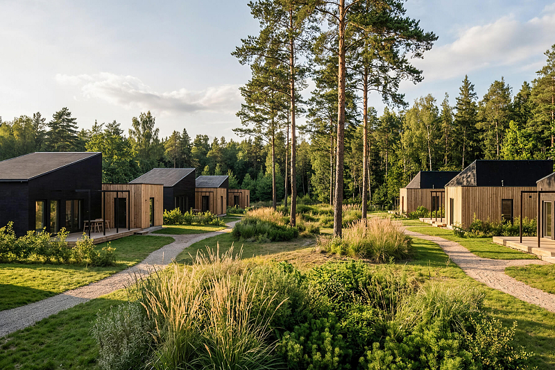 Maison 59 m² en bois kit RE2020 avec permis de construire LIBORNE V16_A2_Mix_ROI