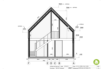 Maison 97 m² en bois kit RE2020 avec permis de construire QUIMPER V17_A1