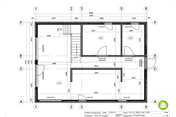 Maison 97 m² en bois kit RE2020 avec permis de construire QUIMPER V17_A1