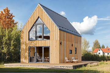 Maison 84 m² en bois kit RE2020 avec permis de construire LORMES V18_A1