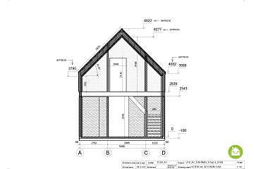 Maison 84 m² en bois kit RE2020 avec permis de construire LORMES V18_A1