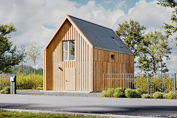 Maison 95 m² en bois kit RE2020 avec permis de construire AVORD V19_A1
